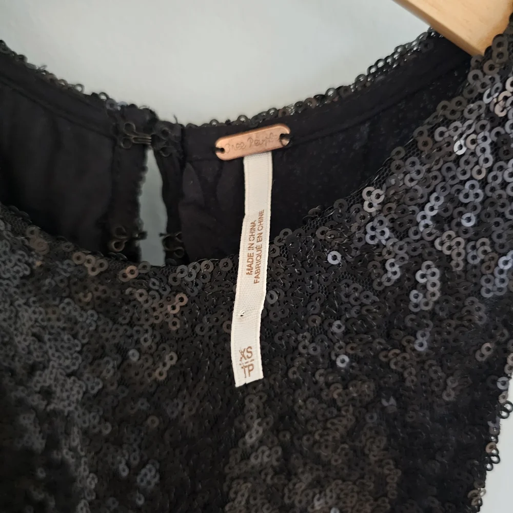 Free People‎ Black Sequin Mini Dress